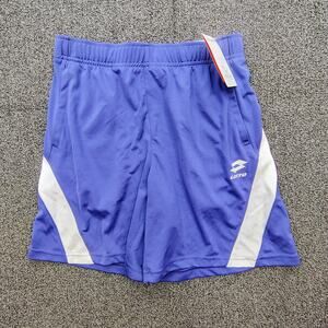 New Lotto Soccer Shorts Youth Size Large Purple Polyester Elastic Waist Pockets